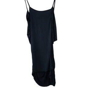 NWOT Free People Beach Black Drop Back Ruched dress